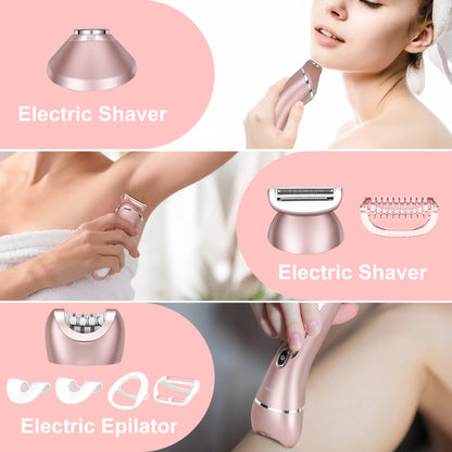Hatteker 3-i-1 Elektrisk Epilator och Rakapparat för Dam