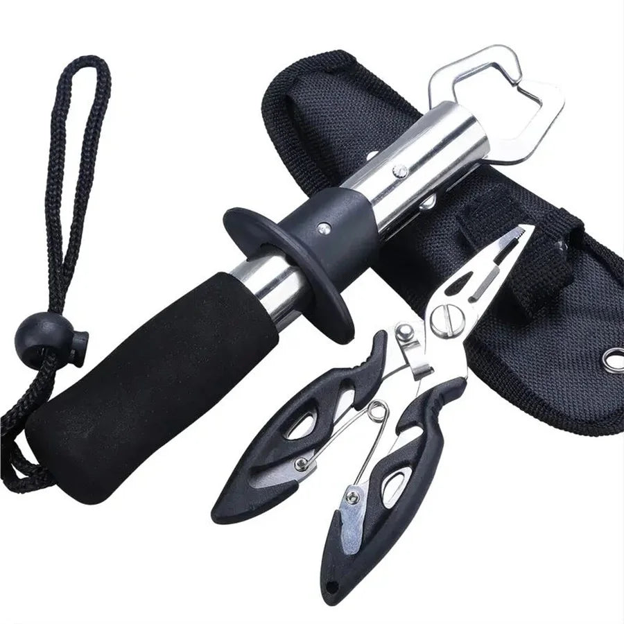 Cutter Plier Scissor Fish Gripper Plier Set Nipper Pincer Snip Fishing Lure Lipgrip Accessory Tool Clip Clamp Grabber Trigger
