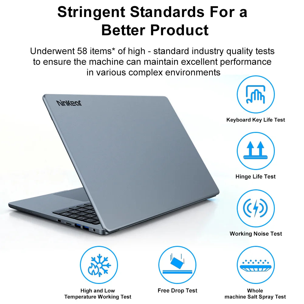 Ninkear Laptop 16 Inch 2.5K 120Hz Display, Intel Core Ultra 5 125H AI Laptop, 16GB DDR5 RAM 1TB SSD, WiFi 6 Bluetooth 5.2, Backlit Keyboard Fingerprint, Professional Laptop for Work Creation