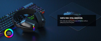 EKSA G19BT 2.4GHz Wireless Gaming Headphones Ultra-light Bluetooth 5.4 Headset Gamer with Microphone for PC/PS5/Xbox