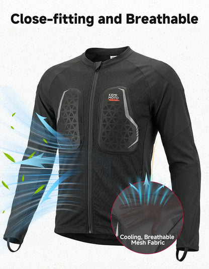 Motorcycle Riding Jacket Summer Breathable Men Women with 7Pcs Set CE Protective Gear Soft Mesh Body Protector Moto  Equipment