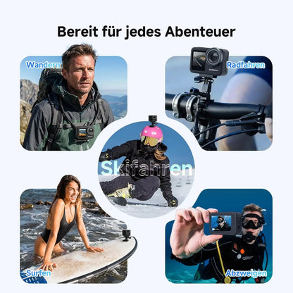 SVBONY SVGo3 4K 60FPS underwater camera, action camera with 128 GB storage, magnetic quick-release, 1/2.7-inch sensor, waterproof up to 12m (without housing), EIS 2.0, 2 batteries (1800mAh) and accessories
