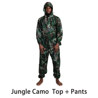 Waterproof One-Piece Overalls With Hood Oil-Resistant Work Safety Clothing Coverall For Sparying Painting Factory Clothes