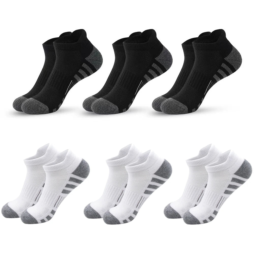 6/24 Pairs Cushioned Breathable Ankle Athletic Running Socks Low Cut Sports Tab for Men And Women