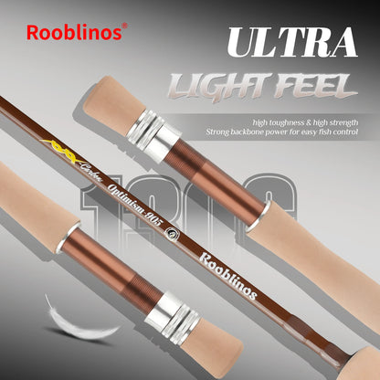 ROOBLINOS Flugfiskespö 4/5wt 9ft (2,7m) – Ultralätt Kolfiber Fast Action Sötvatten 2026
