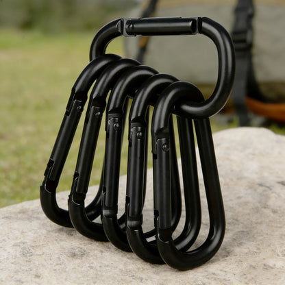 Aluminum Alloy Carabiner D Ring Outdoor Clip Hook 2.3" Spring Snap Clip for Camping Hiking Backpack Keychain Dog Leash DIY Gear