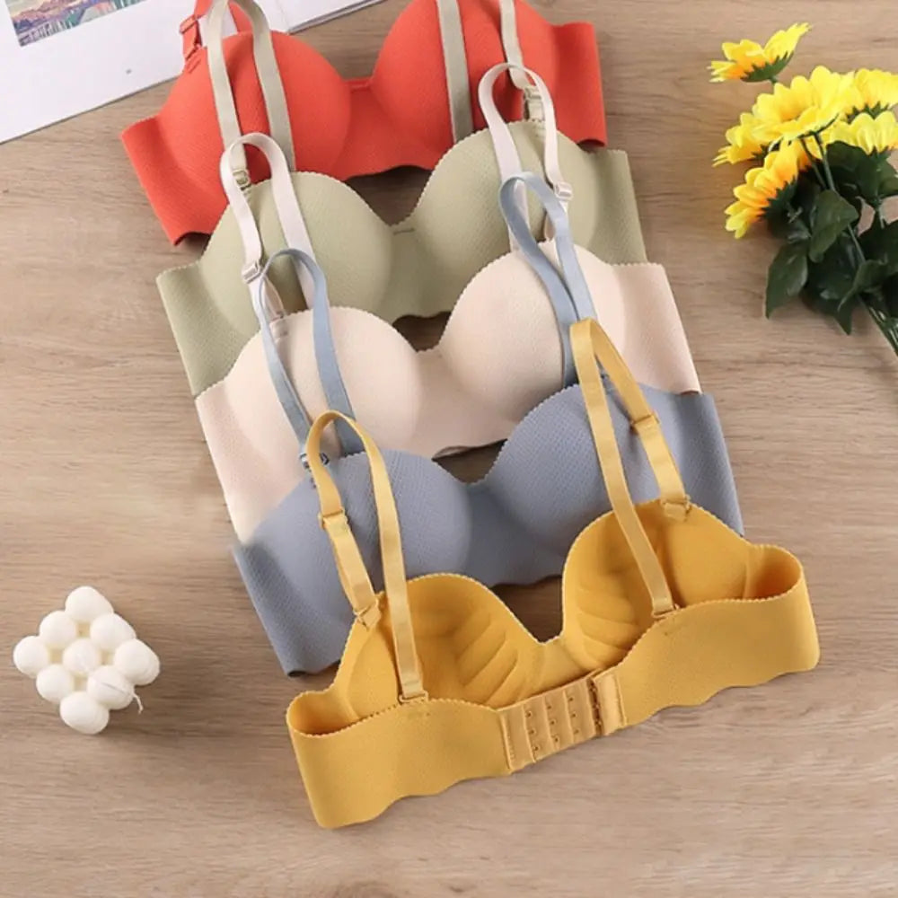 Sexy Comfort Seamless Bra Candy Color Adjustable Push Up Bras Anti-sagging Lifting Wireless Bra Women