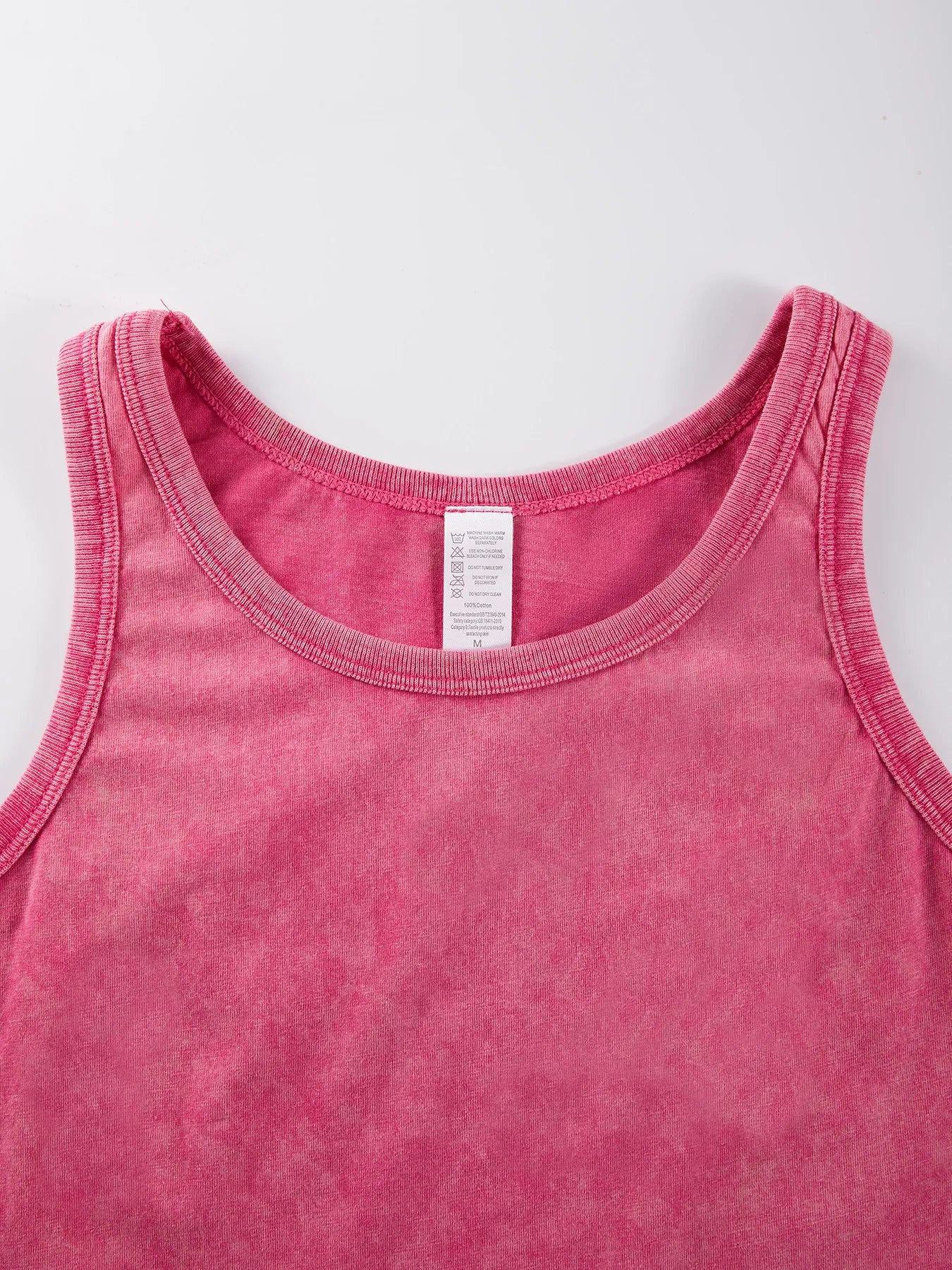Dam Y2K Bomull Linne Crop Top – Tight Washed Streetwear Casual Sommar, 10 Färger M–XXL