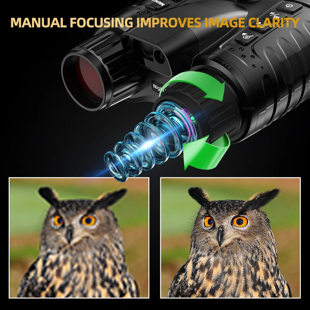 4K Night Vision Goggles 36MP Night Vision Binoculars with Rangefinder 3.2" HD Screen 4500mAh Rechargeable Battery for Adults