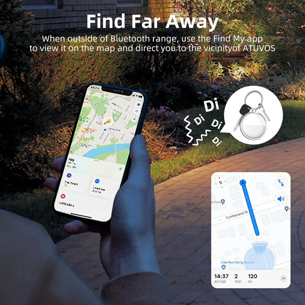 Mini GPS-spårare för Apple Find My-appen
