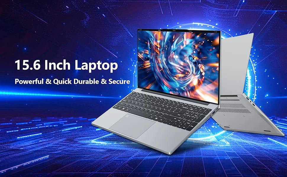 ZHUJIC 15,6" Laptop Intel Core i9-9900 16GB DDR4 Upp till 2TB SSD – Windows 11 FHD IPS Fingeravtryck WiFi Bluetooth 5000mAh, Silver