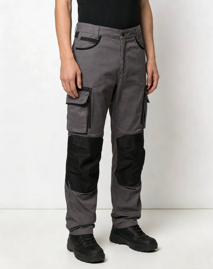 Men's Heavy Duty Work Pants, Non-Stretch Work Trousers with Multi-Function Pockets, Structured Fit, Ideal for Construction