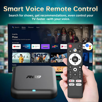 New 2026 Global Android 14.0 TV Box R69-1 Support 4K RK3518 Bluetooth 5.0 WIFI 6 RAM 8GB ROM 128GB Multi Language Smart TV BOX