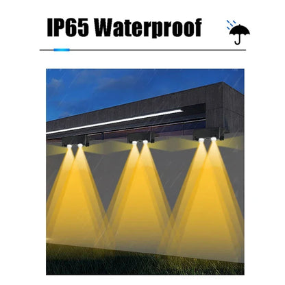 Solcellslampa Vägg IP65 – 12 Färglägen inkl. RGB, Automatisk Tänd/Släck, 1- eller 6-pack