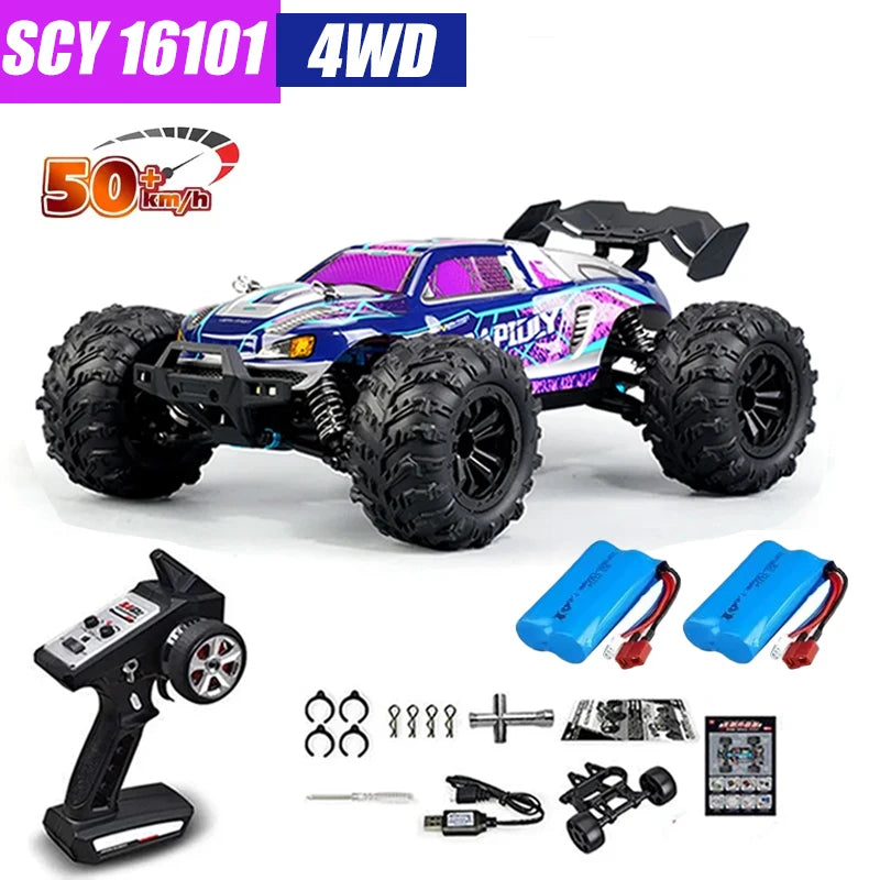 MJX VS RC Car SCY 16101 16102 PRO 4WD 70Km/h 1/16 High Speed Drift Monster Off-road Remote Control Vehicle Electric Crawler