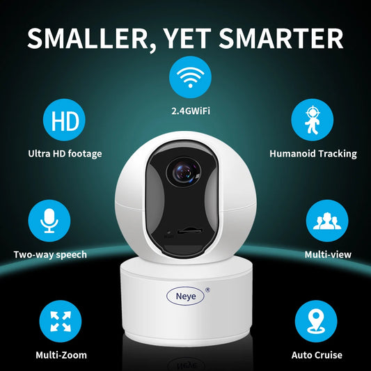 8MP 4K WiFi Säkerhetskamera för Inomhusbruk med PTZ