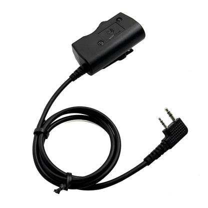 E80 Tactical Shooting Headset Electronic Hearing Protection with Kenwood 2 Pin PTT Adapter for Outdoor Hunting
