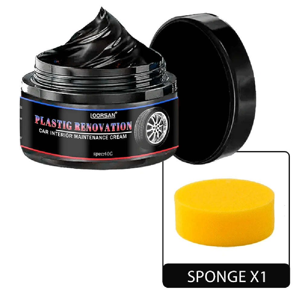 Car Plastic Polish Cream - Interior Restorer, Scratch Remover, Gloss Enhancer, Fading Prevention, Easy Repair Solution 40ml