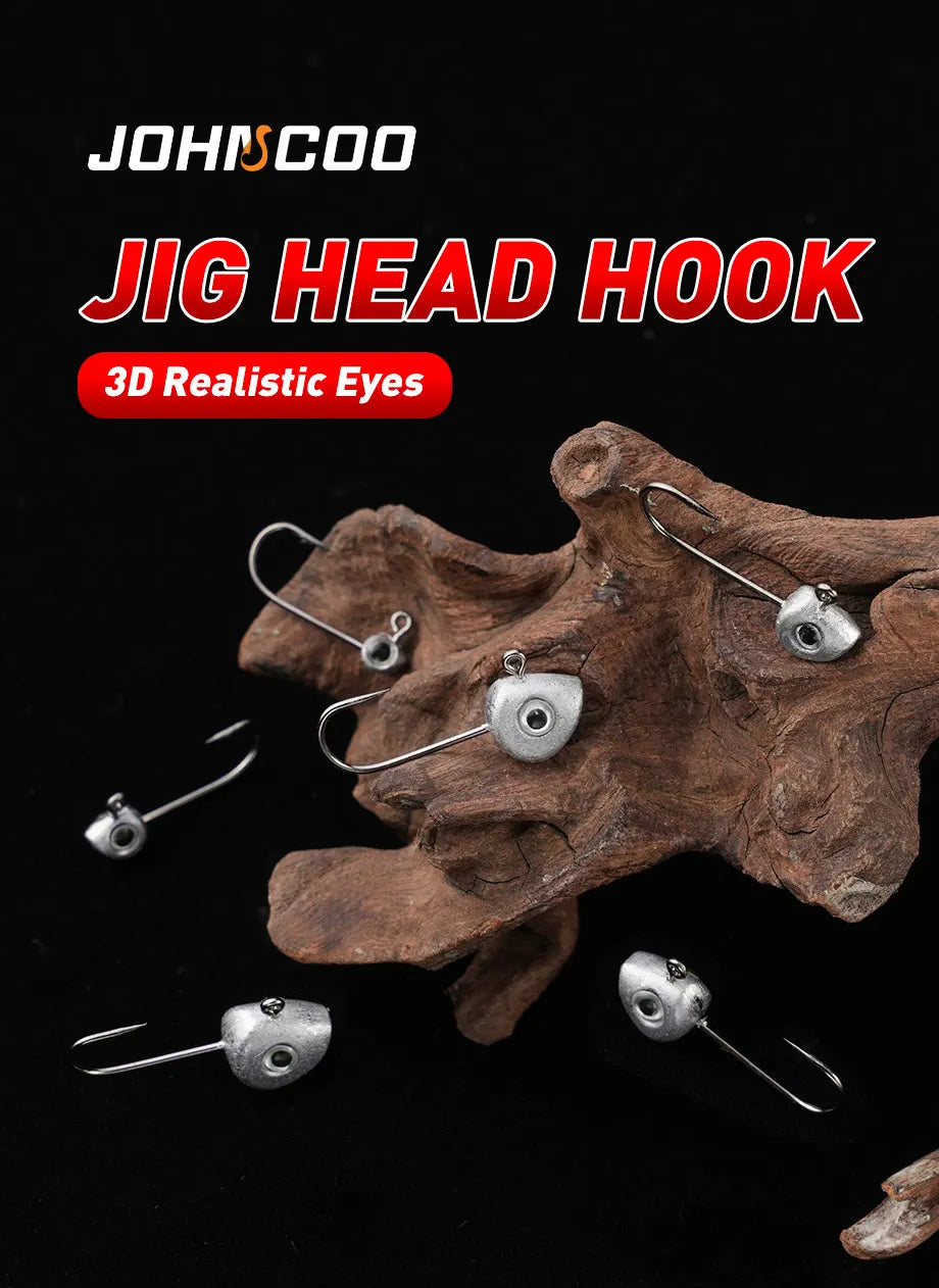 10pcs Mini Jig Head Hook 3D Eyes 0.5g 1g 2g 3g 4g 5g Bass Crappie Fishing Jig Hooks Soft Lure Worm Fishing Lure Hook