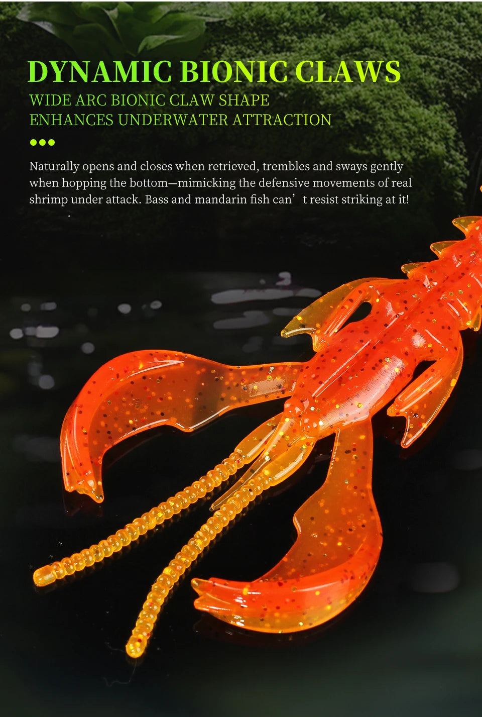Supercontinent CRAZY nimble Total length 8cm/4.2cm Lobster Soft Lure Fishing Lures Attractive Shrimp odor salt Wobbler