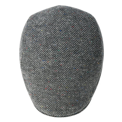 FEINION Men's Herringbone Flat Ivy Newsboy Hat Wool Blend Gatsby Cabbie Cap Winter Outdoor Hunting Cap
