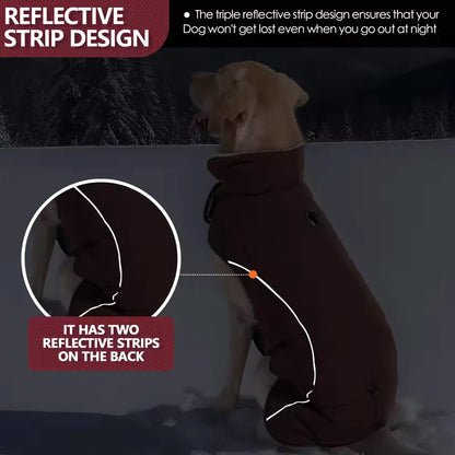 New Dog Winter Jacket Waterproof Reflective Pet Coat Outdoor Vest  Warm Cotton Dogs Clothing for Large Middle Dogs Clothes