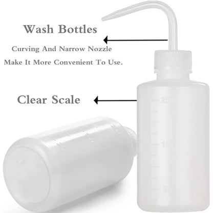 500/250ml Tattoo Wash Bottle 5 Colors Rinse Spray Bottle Economical Plastic Squeeze Clean Bottles for Medical Labs Tattoo Supply