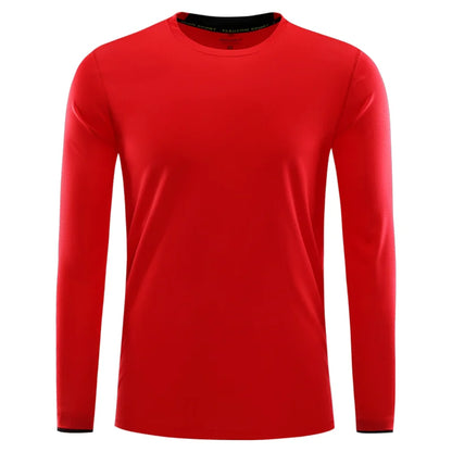 Långärmad Funktionströja med Eget Tryck eller Brodyr – Snabbtorkande Rund Hals Sport Unisex S–5XL (Asian)