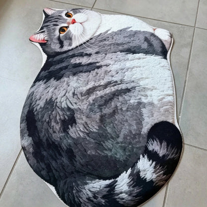 3D Cat Shaped Diatomite Bath Mat High Absorption Non Slip Quick Dry Entryway Floor Pad Household Home Textiles Bath Mat