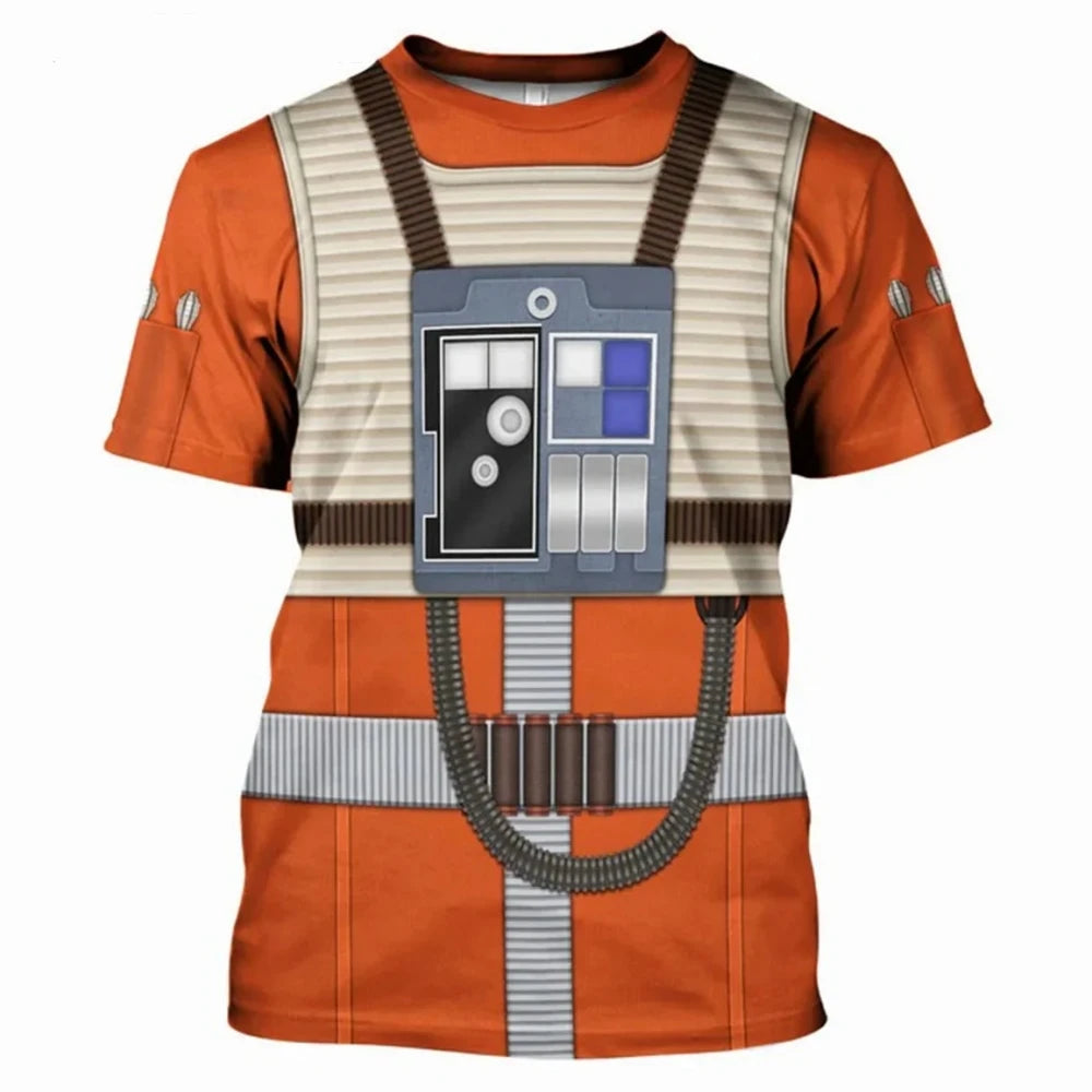 Fashion Men's T-Shirts Darth Vader Cosplay Summer 3D Printed Short Sleeve Street Casual Comfortable Quick-Drying Men's Clothing