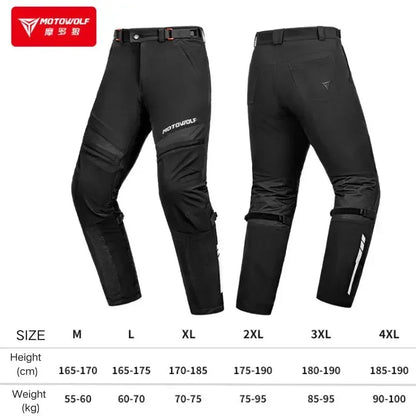 Motowolf CE-certifierade motorcykelbyxor sommar ventilerande mesh ridbyxor reflexband bikerbyxor för män kvinnor