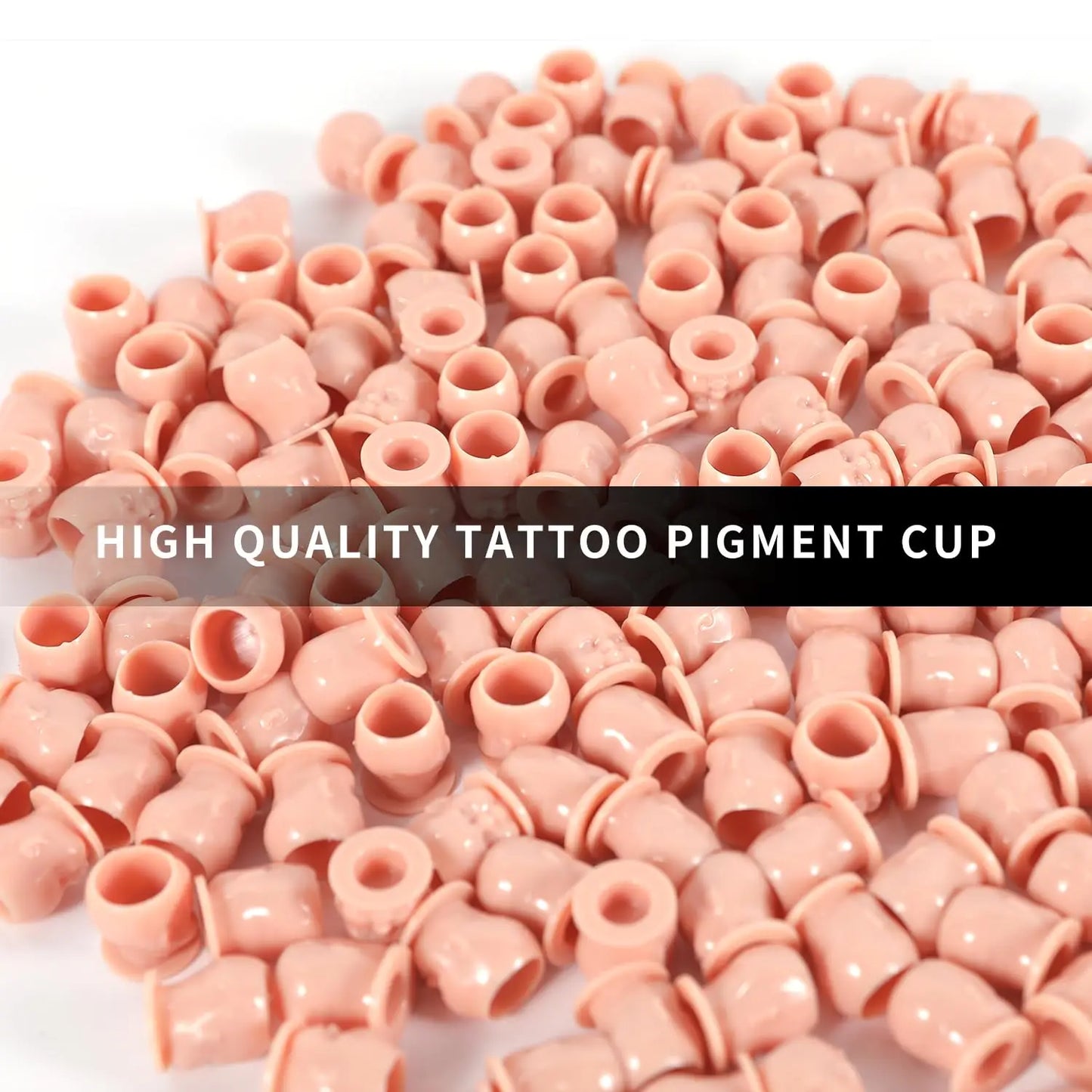 50/100/200pcs Plastic Disposable Tattoo Ink Cups With Base Pigment Clear Holder Container Cap Tattoo Accessory Permanent Makeup