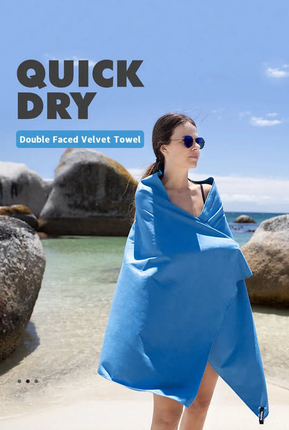 Naturehike Quick Drying Bath Towel Strong Absorbent Velvet Sides Soft Sport Towels for Tourist Fitness Gym Beach Swimming
