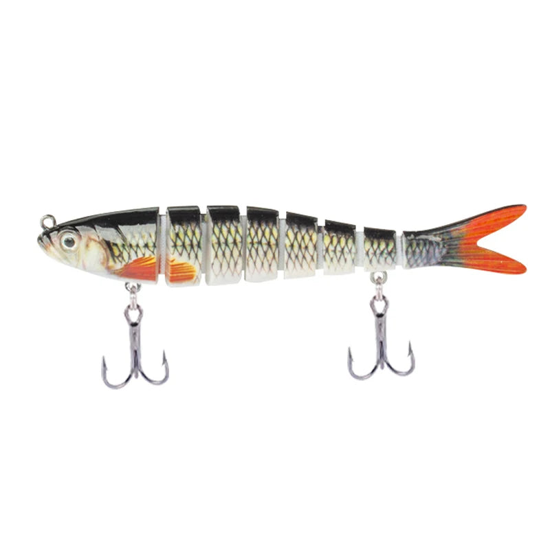 CIBO Fiskedrag Stort Kit – Swimbait Jointed Lure för Gös Abborre Gädda Hav Sjö Å, 12 Färger + 5-pack
