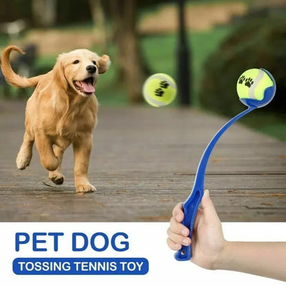 Bollkastare för hund 38 cm – med eller utan boll, slumpmässig färg