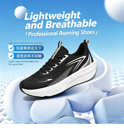 Lightweight Men's Running Sneakers Carbon Board Speciality Marathon Men Sports Breathable Walking Athletic Nonskid Sneakers Man