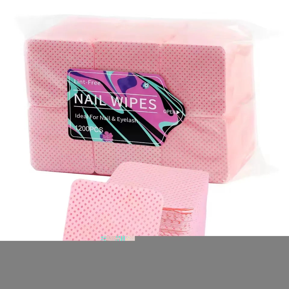 1080pcs Boxed Nail Art Lint-Free Eyelash Glue Wipes Paper Gel Polish Remover Clean Glue Cotton Pads Beauty Cleaning Tools
