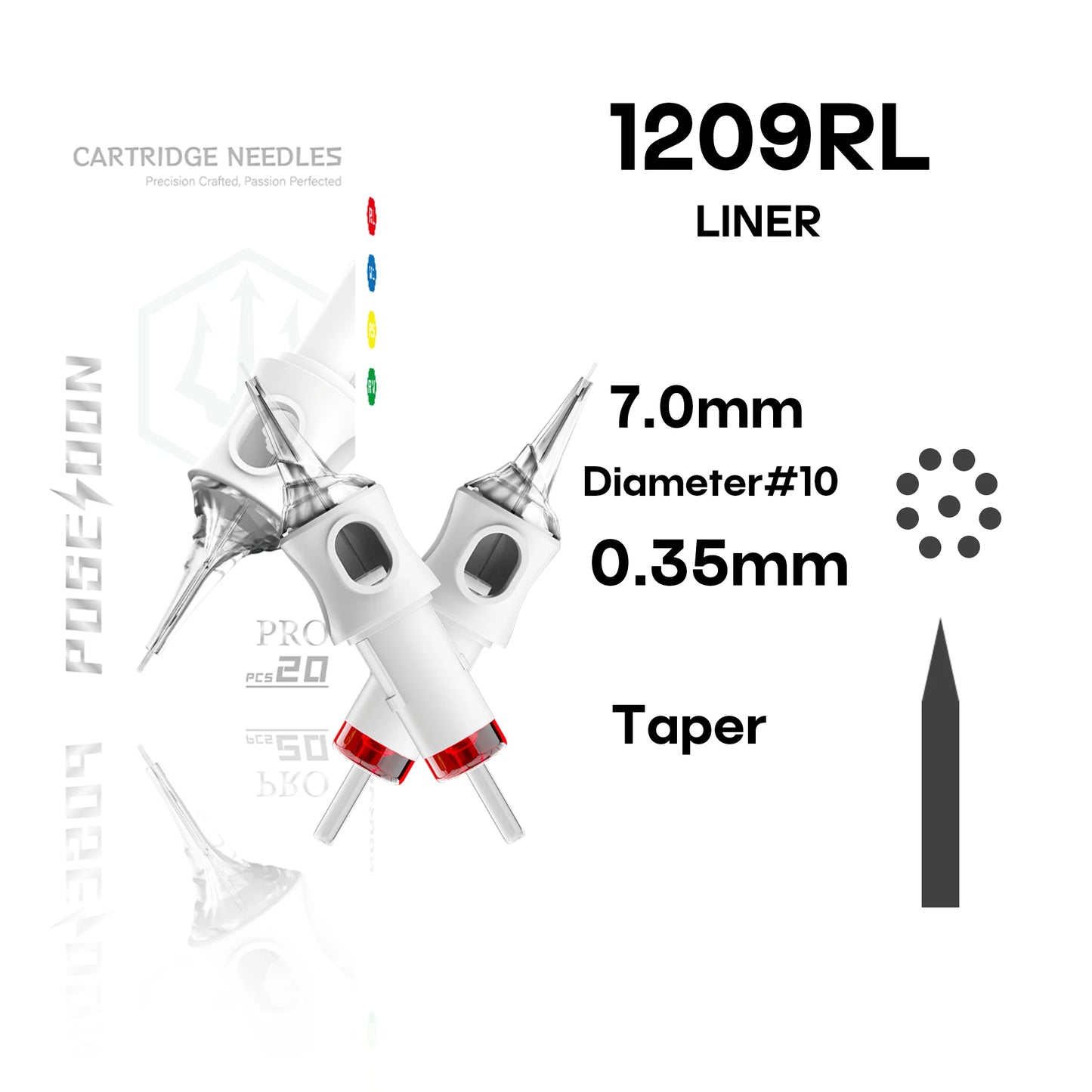 20Pcs POSEIDON V6 PRO MAX Tattoo Needles Disposable Safty Permanent Makeup Tattoo Cartridge Needles For Tattoo Machine