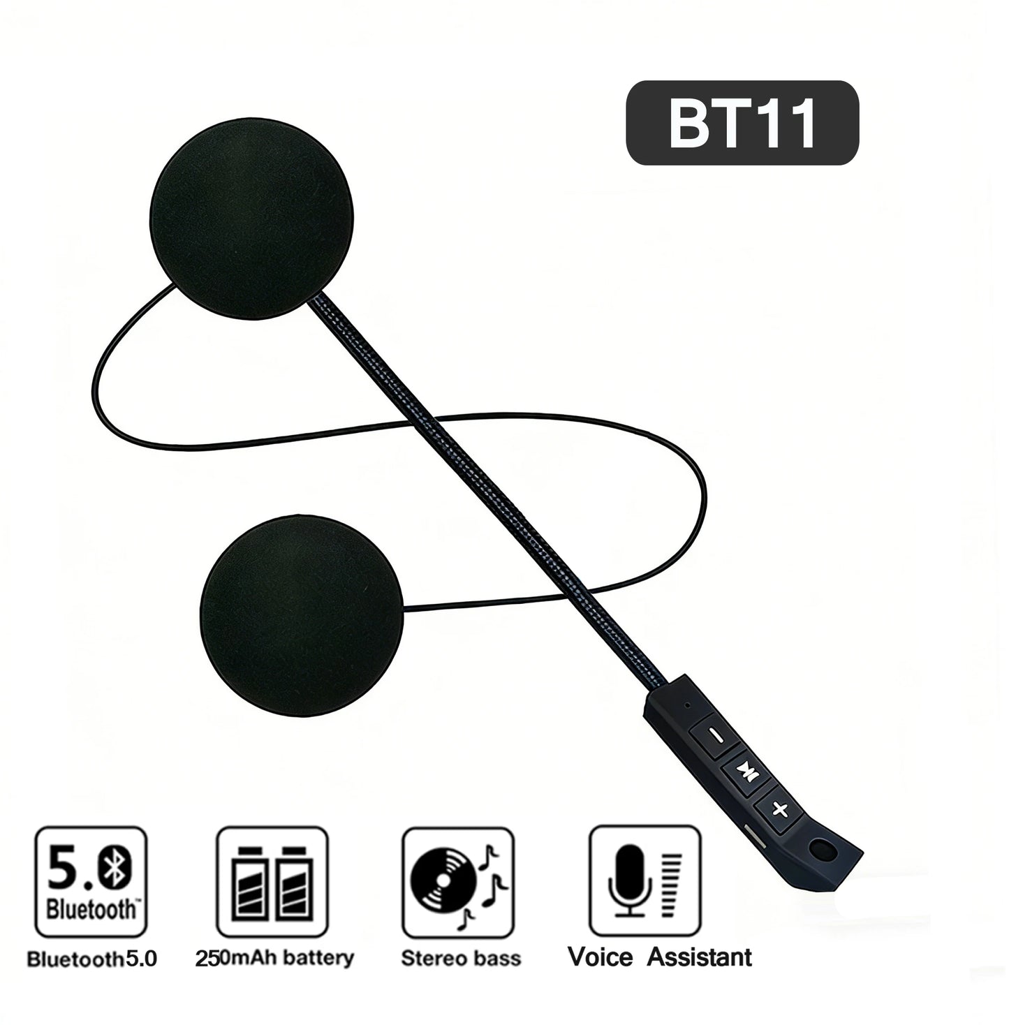 BT5.0 Motorcycle Helmet Headset BT11 Wireless Riding Headphone Anti-interference Motorbike Handsfree Waterproof Stereo Speaker