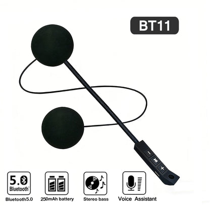 BT5.0 Motorcycle Helmet Headset BT11 Wireless Riding Headphone Anti-interference Motorbike Handsfree Waterproof Stereo Speaker