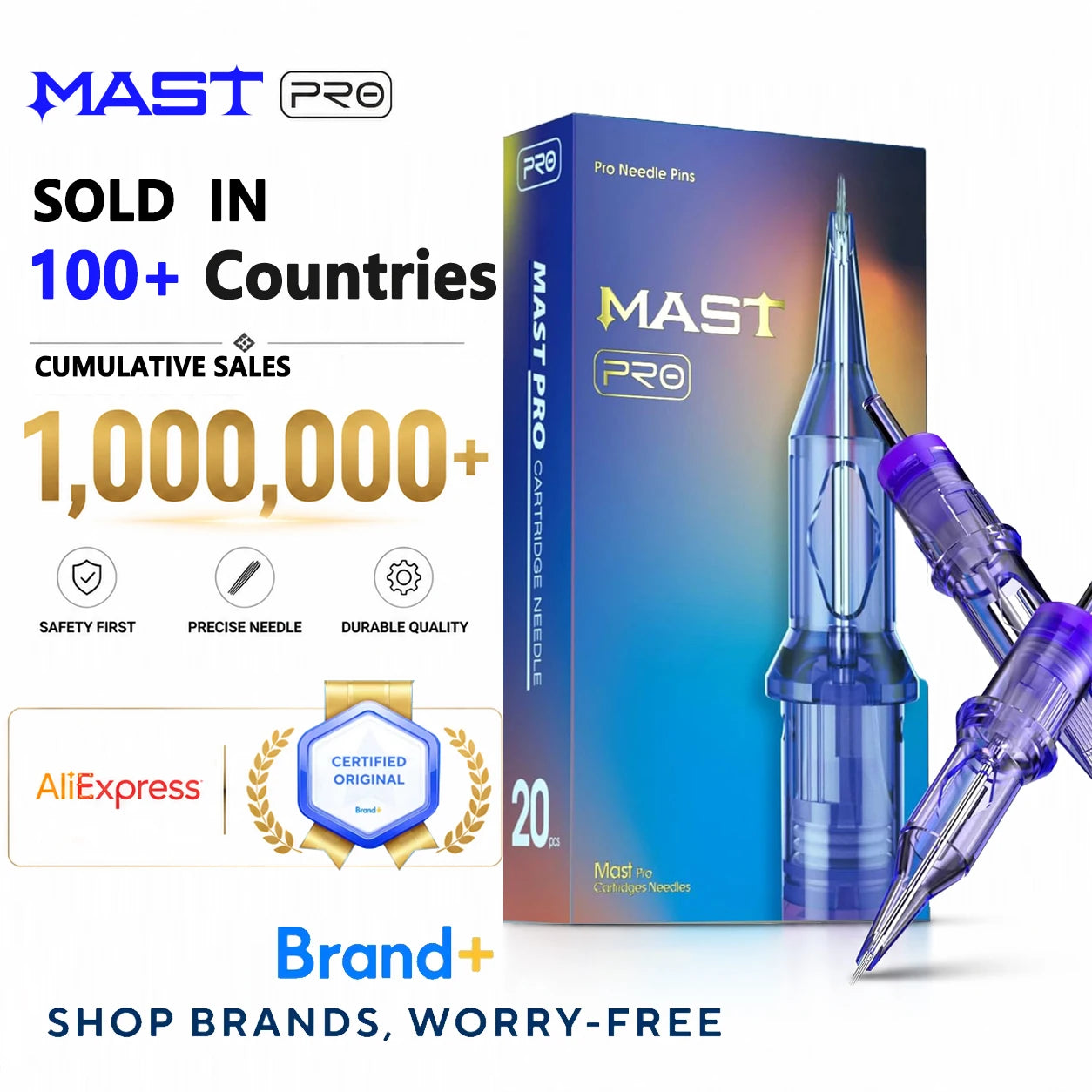 20pcs Mast Pro Tattoo Cartridge Needles RM /M Round Magnum Disposable Permanent Makeup SMP Cartridge Tattoo Needles  Accessories