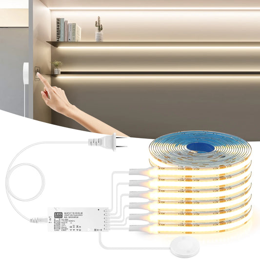 Smart Dimbar COB LED-list med Touchsensor – Varmvit/Neutralvit, 1–5m, Klippbar, Handsvep, EU/US-kontakt
