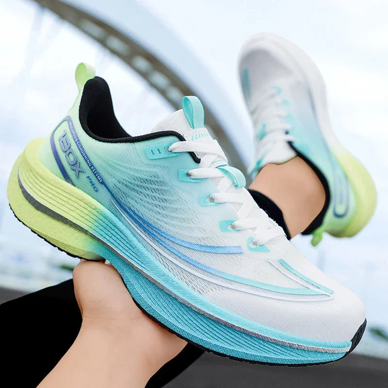 Herr sneakers med kolfiberplatta & mesh – Lätta, halkfria, löpning & tennis, storlek 39–48, 4 färger