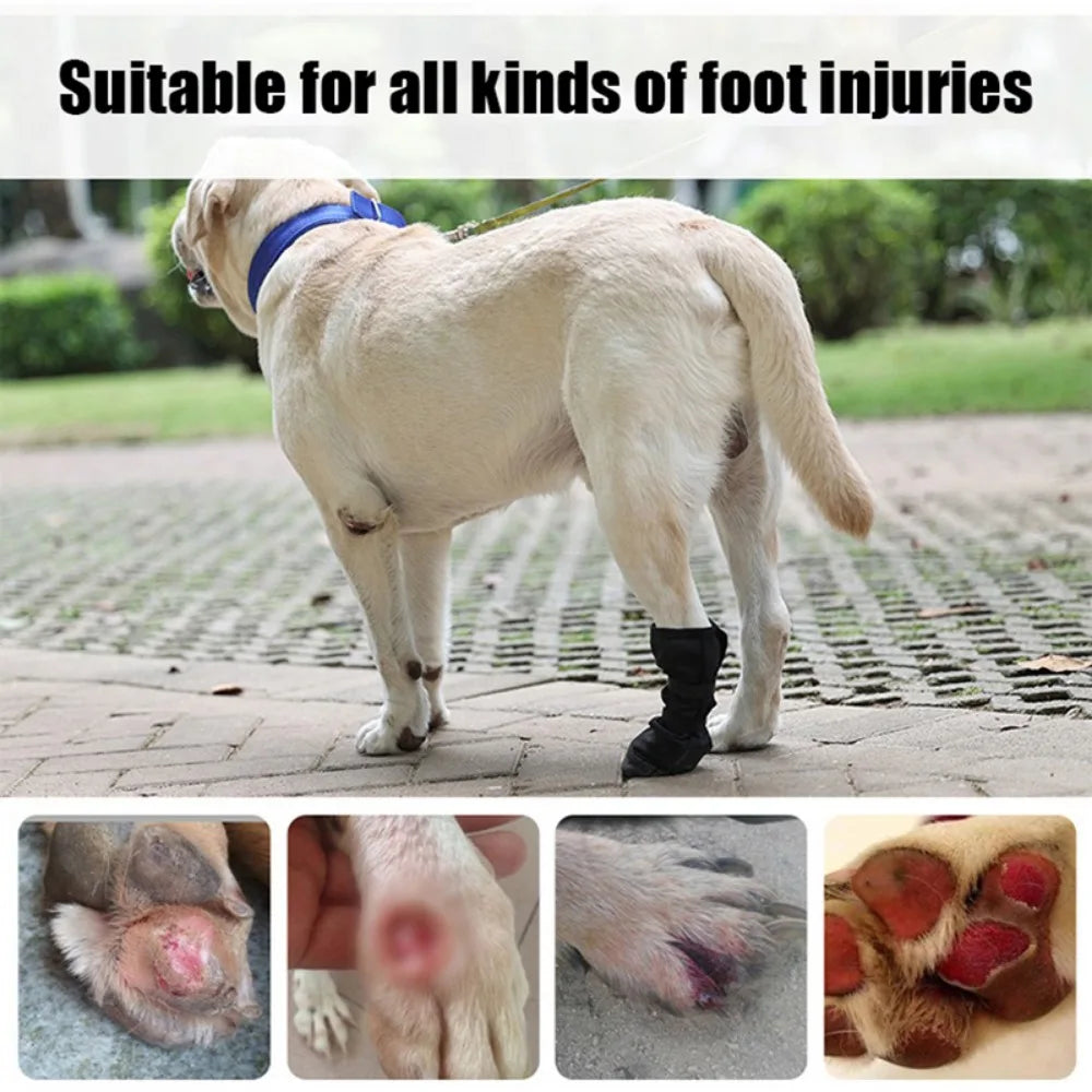 Pet Waterproof Foot Cover Dog Post-surgery Injury Protection Cover Four Feet Can Be Used Protect Dog Paw Shoe Cover Pet Supplies