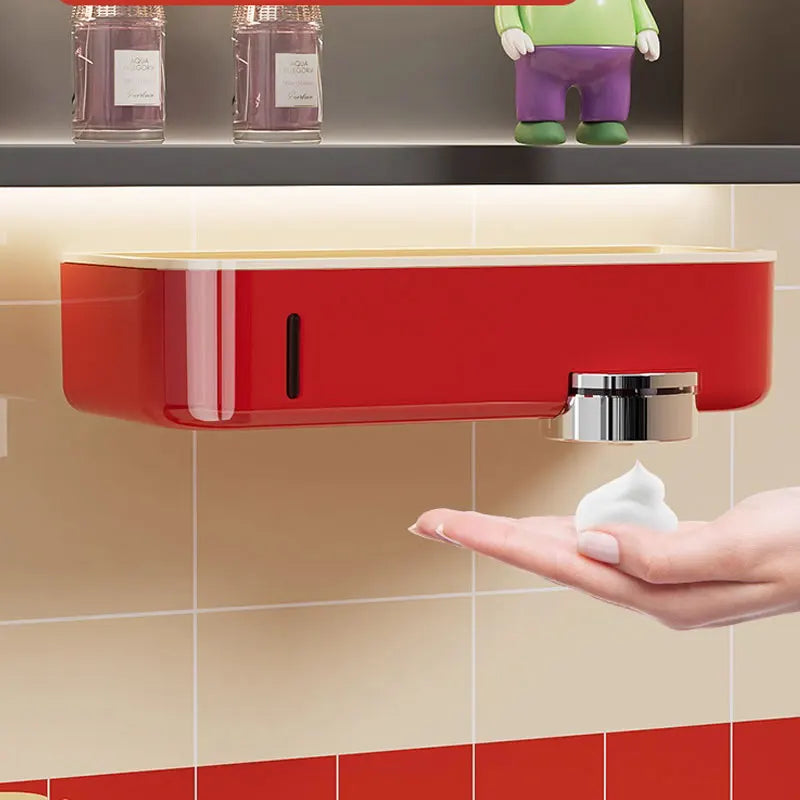 soap dispenser Induction hand sanitizer machine wall mounted bathroom storage rack, fully automatic induction soap dispens    er