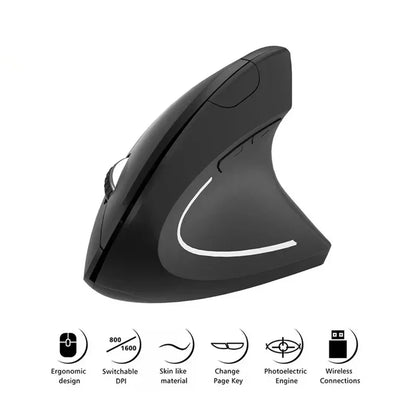 Lenovo Trådlös Vertikal Mus Uppladdningsbar Ergonomisk Bluetooth 2.4G Tyst Datormus