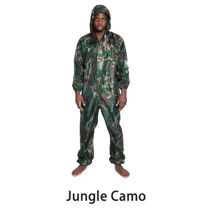 Waterproof One-Piece Overalls With Hood Oil-Resistant Work Safety Clothing Coverall For Sparying Painting Factory Clothes