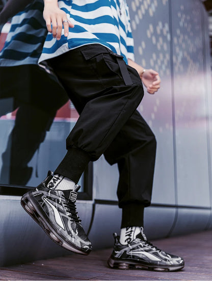 Men's Fashionable Basketball Shoes Air Cushioning Comfortable Non-Slip Breathable Shock-Absorbing Men's Outdoor Activities