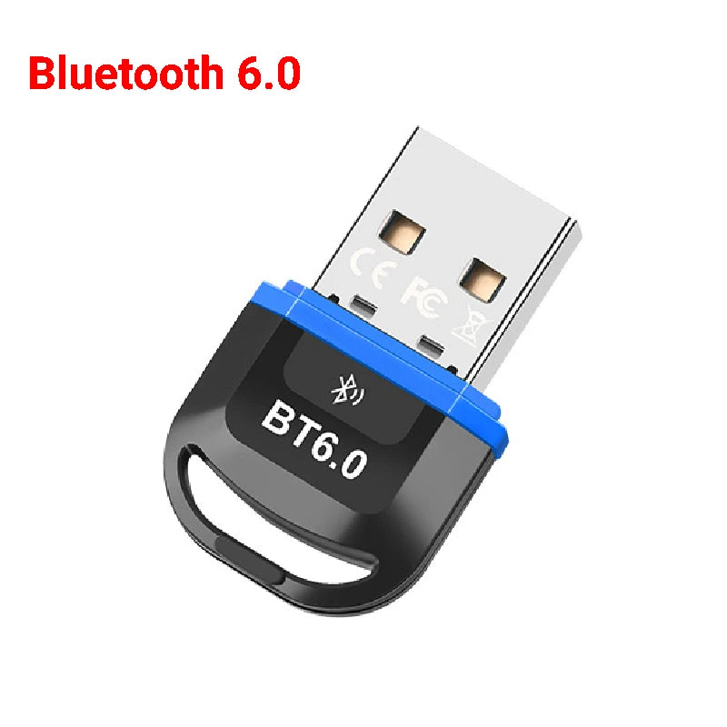 USB Bluetooth 6.0 Adapter Bluetooth 5.4 Dongle Bluetooth Receiver & Transmitter for Bluetooth Keyboard/Mouse/Headphone/Speaker
