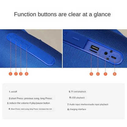 Subwoofer Bluetooth Speaker Portable Wireless Radio FM Computer PC TV 10W Powerful Woofer Bass Sound Box Music Big Caixa De Som